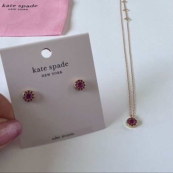 Kate Spade Something Sparkly Necklace and Earrings set - Picture 6 of 10